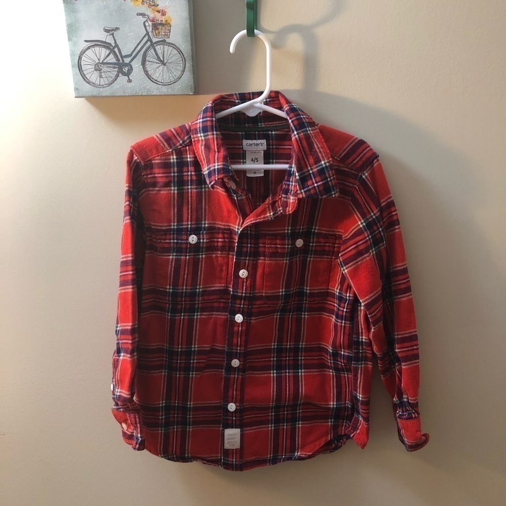 Plaid button down shirt